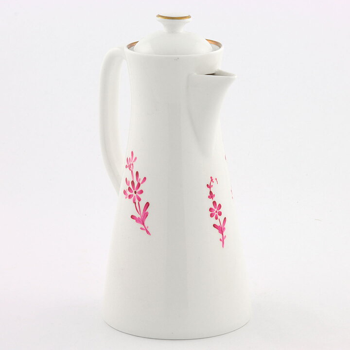 Stig Lindberg (1949) Coffee Pot with Pink Flowers Decor 20 cm
