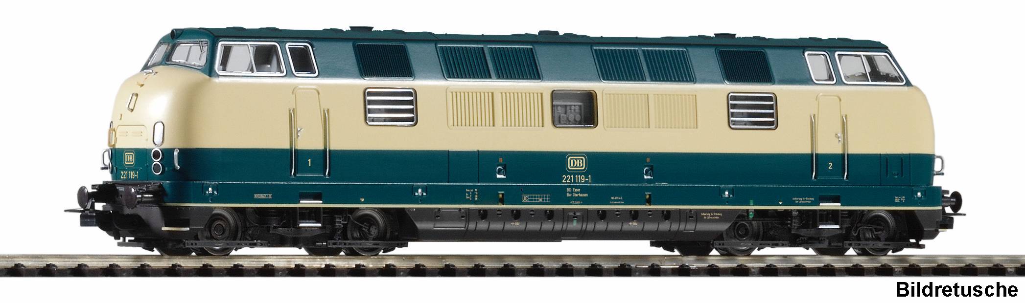 Diesellok/Sound BR 221 blau/ beige DB IV + PluX22 Dec.