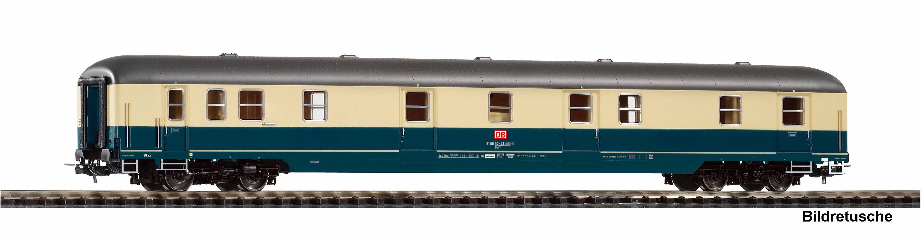 Resgodsvagn Dms 903 blå/beige