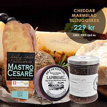 PAKET Cheddar, marmelad, tilltuggskex