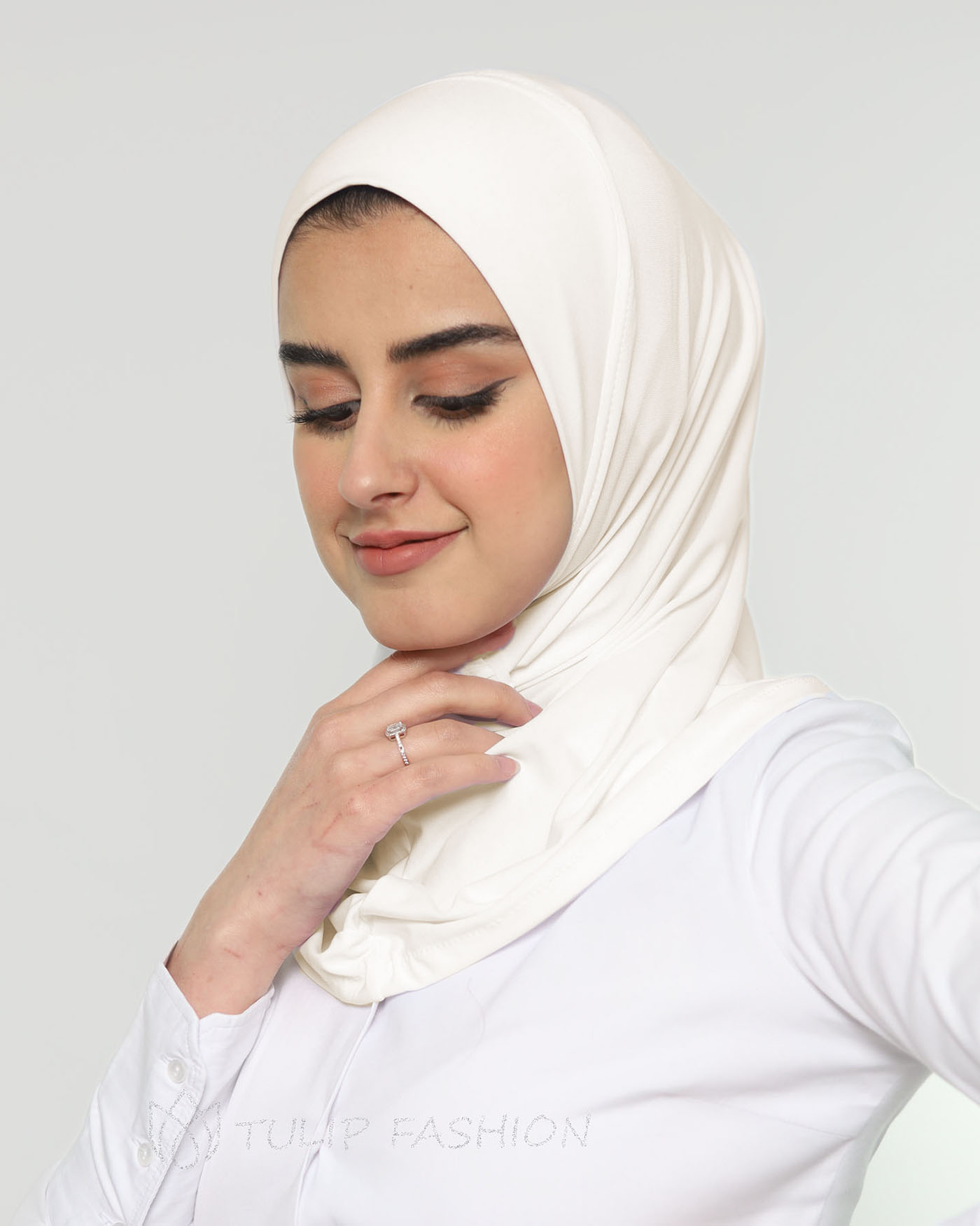 Hijab - Al Amira Lycra - One Piece - Off-White