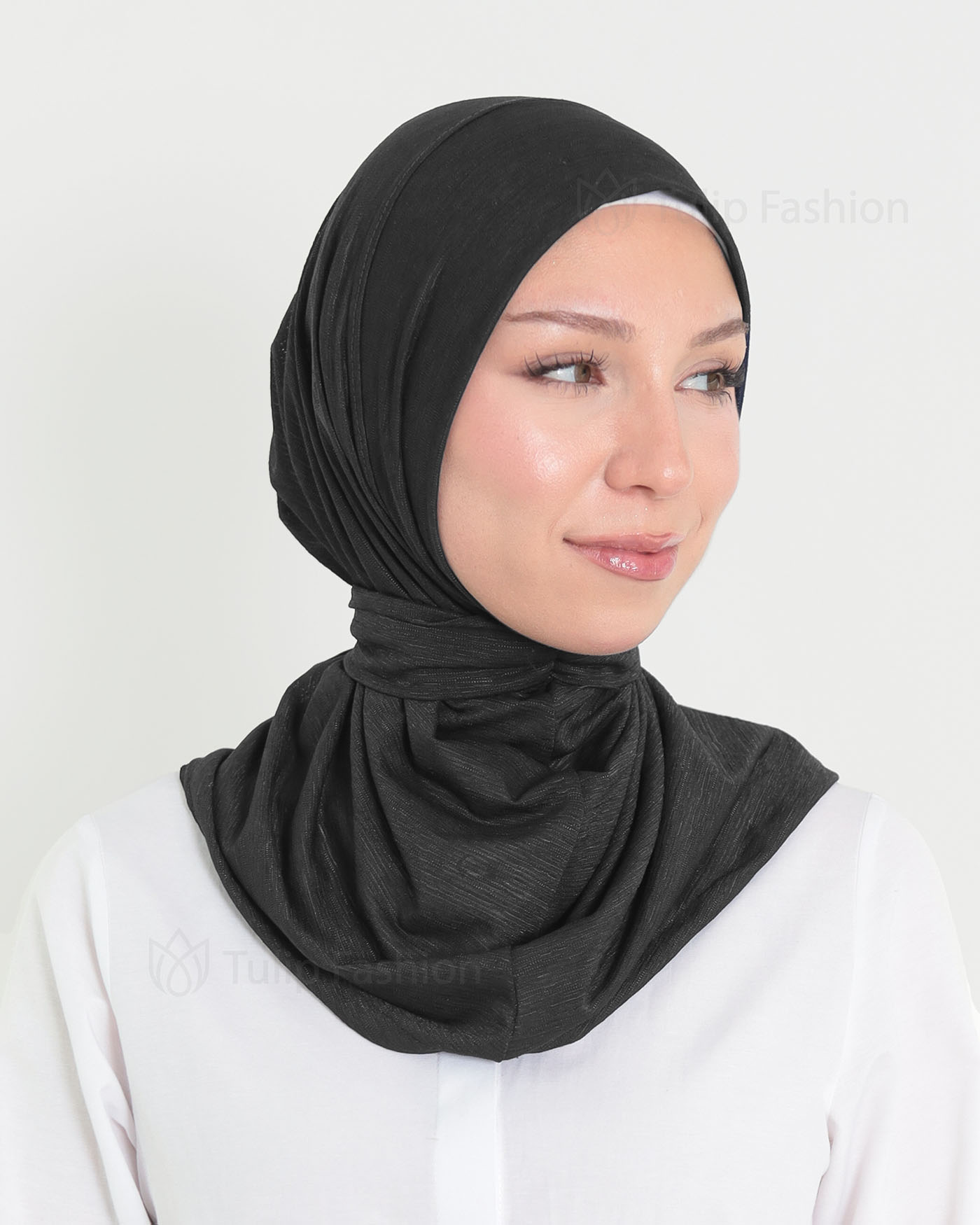 Hijab - instant lycra mottled - Black - 2