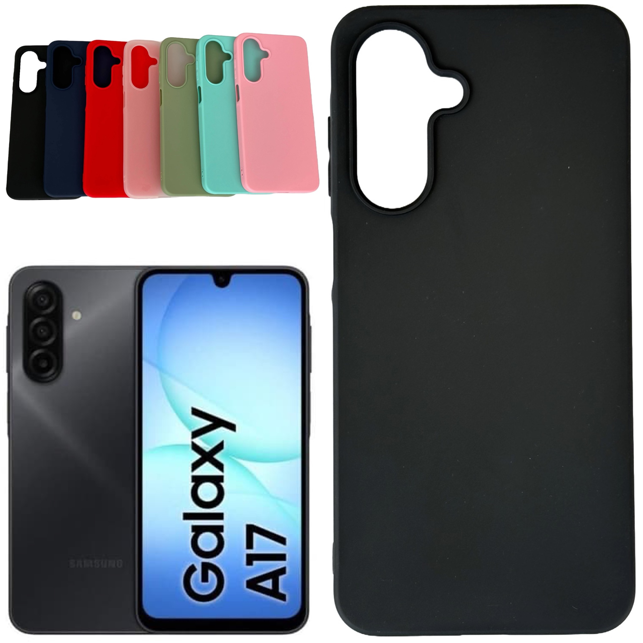 Samsung Galaxy A17 skal mobilskal silikon /  TPU - VÄLJ: - 14