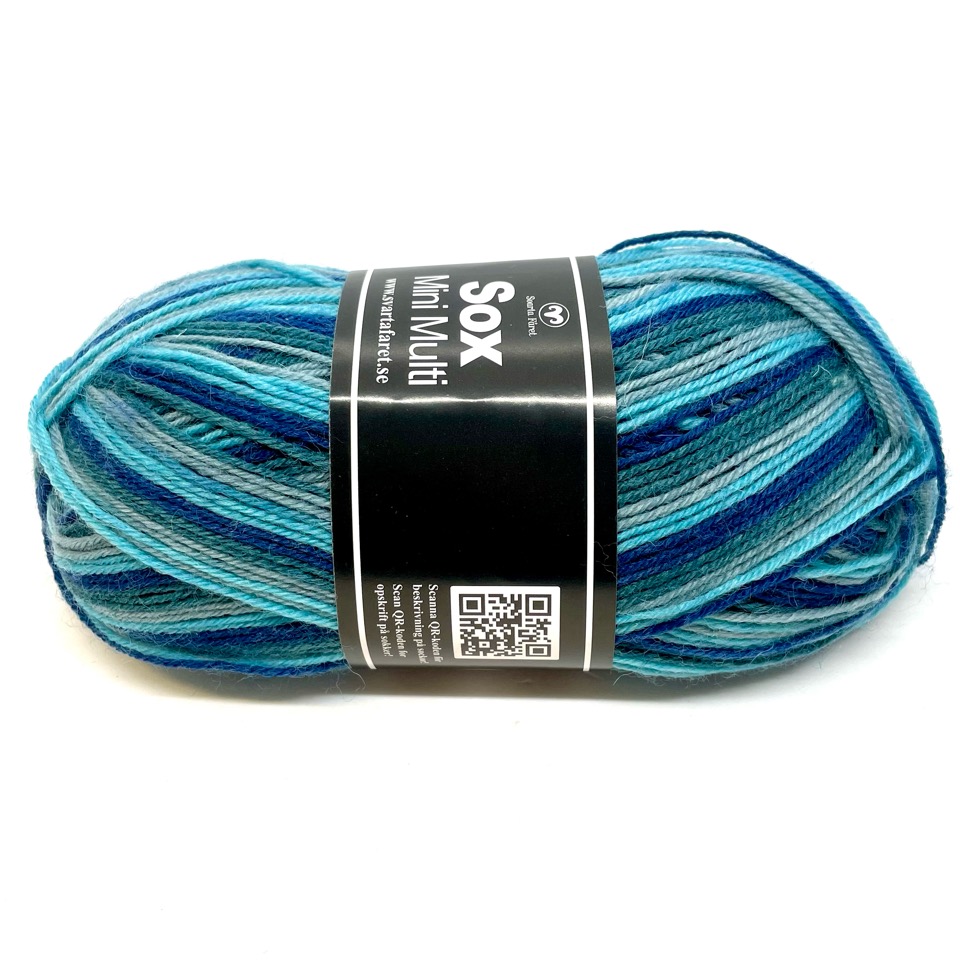 Sox Mini Multi turkos, petrol, blå 50 gr