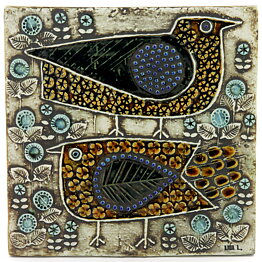 Lisa Larson (Unik 1961) Beautiful Birds Wall Plaque 23 cm (8)