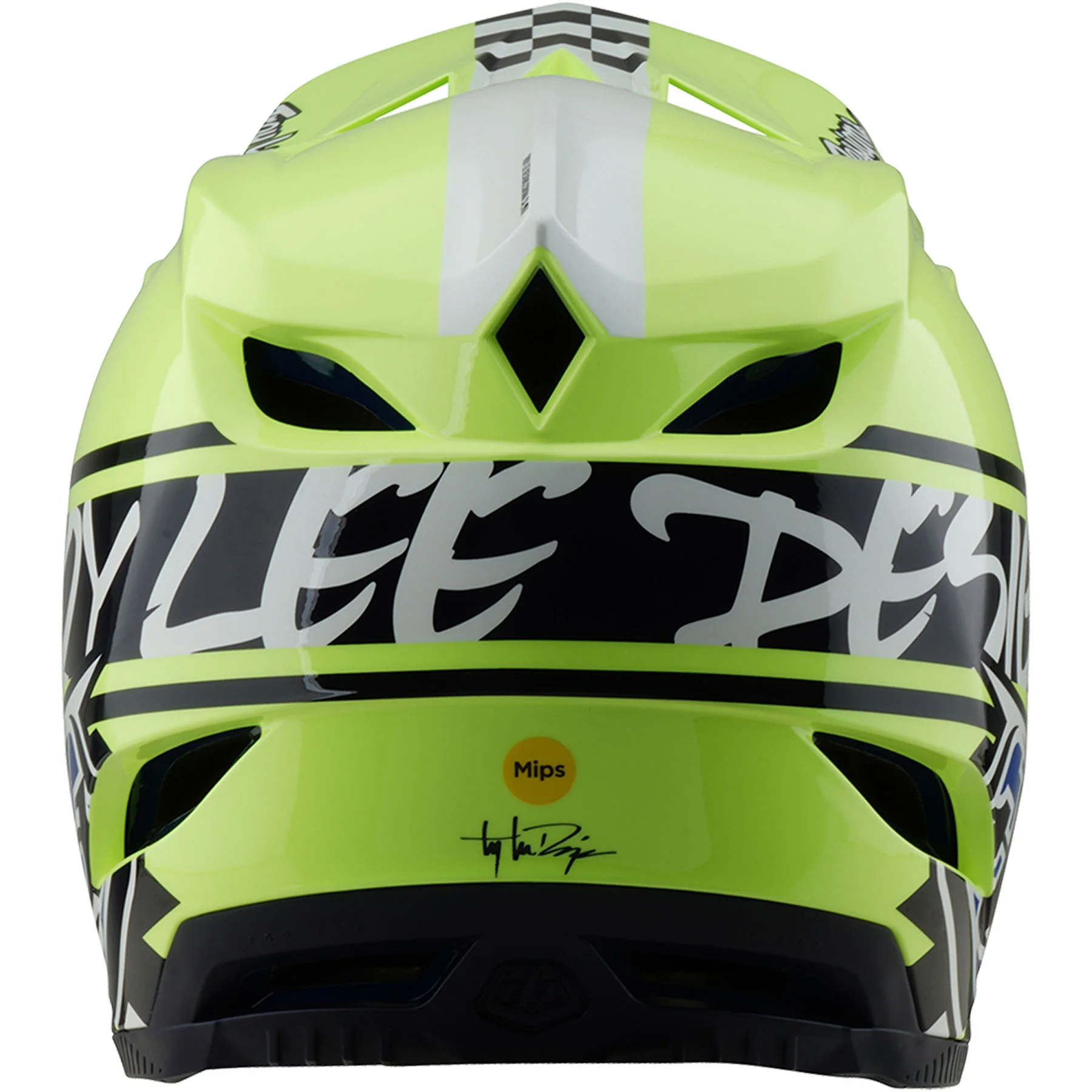 TLD D4 Polyacrylite MIPS Helmet Fifty-50 - Navy/Glo Yellow Size M - 4