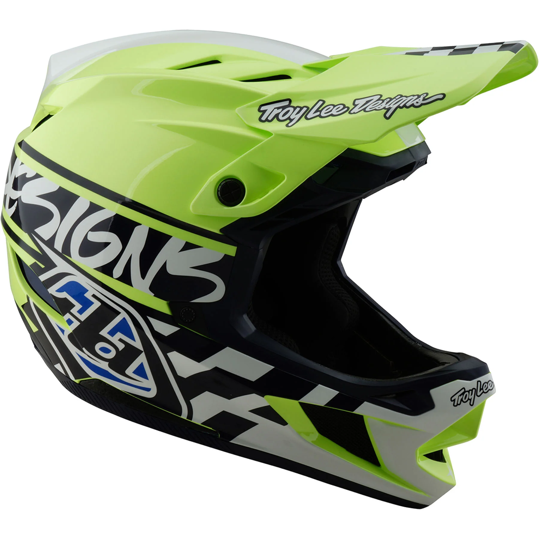 TLD D4 Polyacrylite MIPS Helmet Fifty-50 - Navy/Glo Yellow Size M - 2