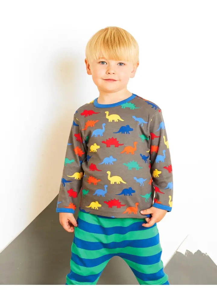 Långärmad tröja med dino-tryck ekologisk bomull från  Toby Tiger GmbH - 2