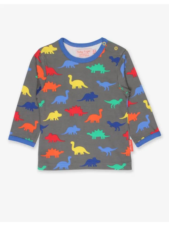 Långärmad tröja med dino-tryck ekologisk bomull från  Toby Tiger GmbH