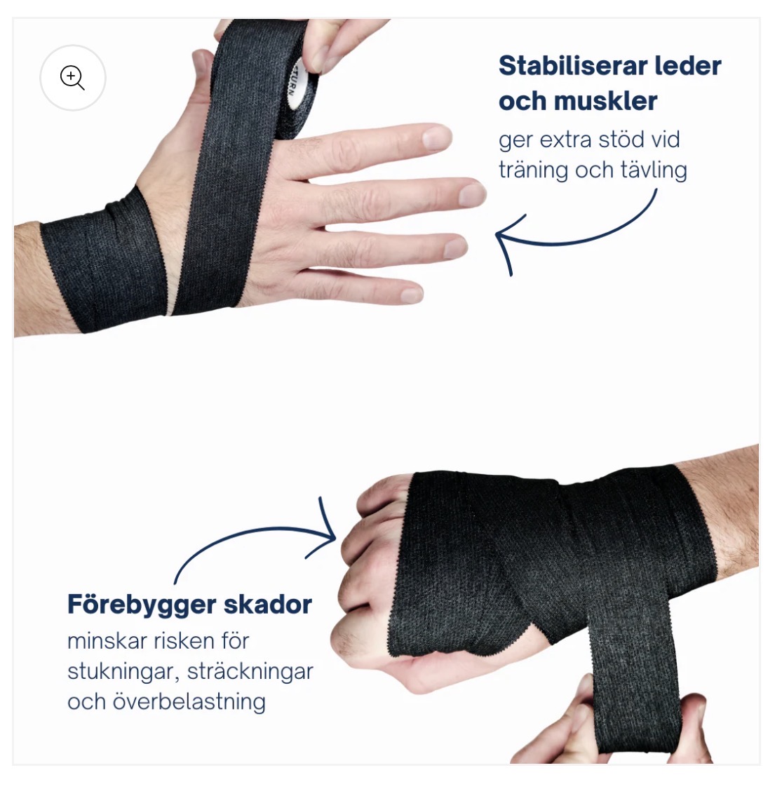 Sport Tejp/Coach tape Svart 6pack - 2