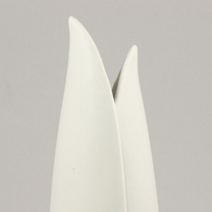 スティグ・リンドベリ Endivシリーズ フォルムが草を思わせる白い花瓶 Vase 1956年 18cm (2)