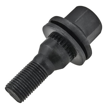 Hjulbultar M12x1.25 Svart – Original Peugeot & Citroën | Platt Bricka | Carbonado