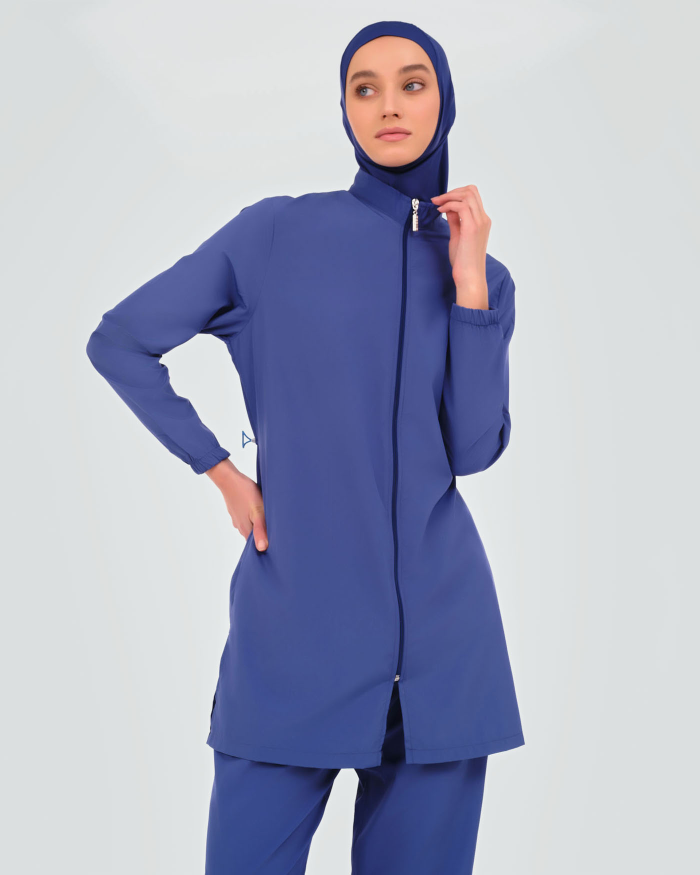 Muslim Swimsuit with hijab - Blue - 4