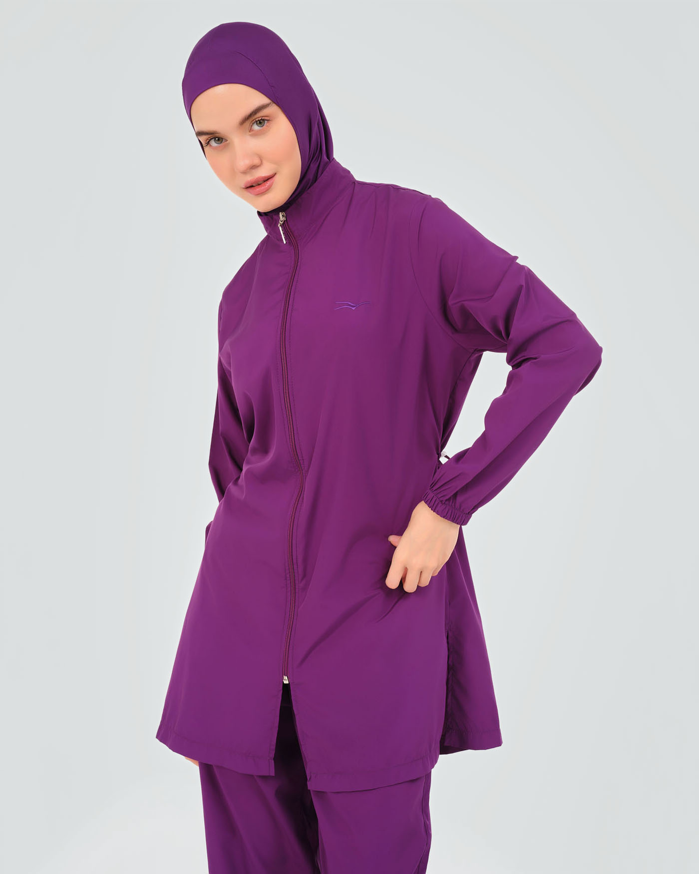 Muslim Swimsuit with hijab - Purple - 6