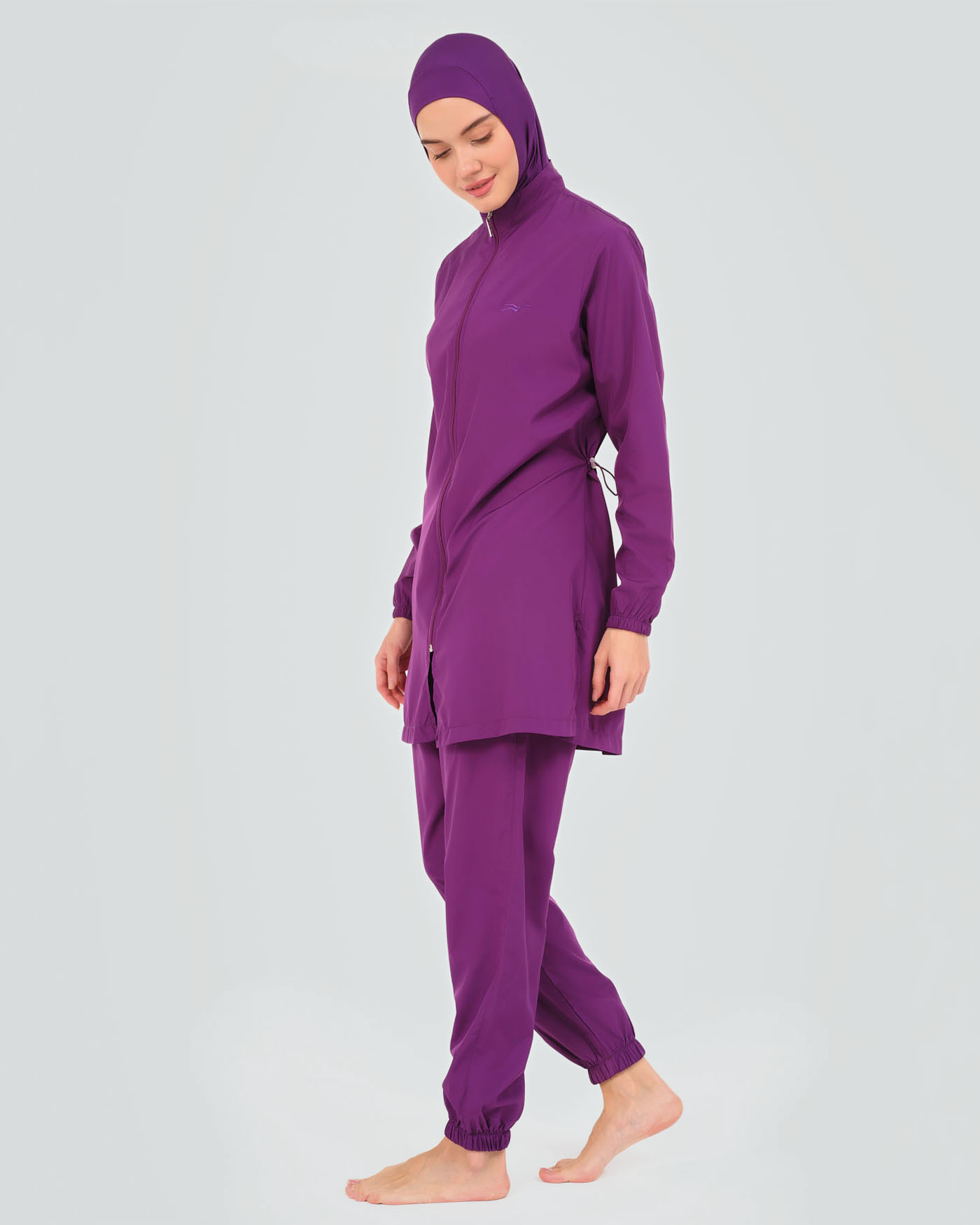 Muslim Swimsuit with hijab - Purple - 2