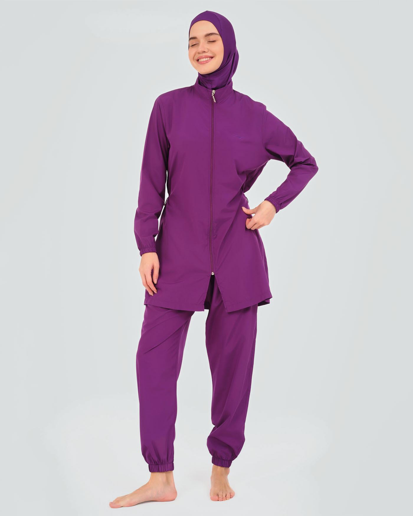 Muslim Swimsuit with hijab - Purple