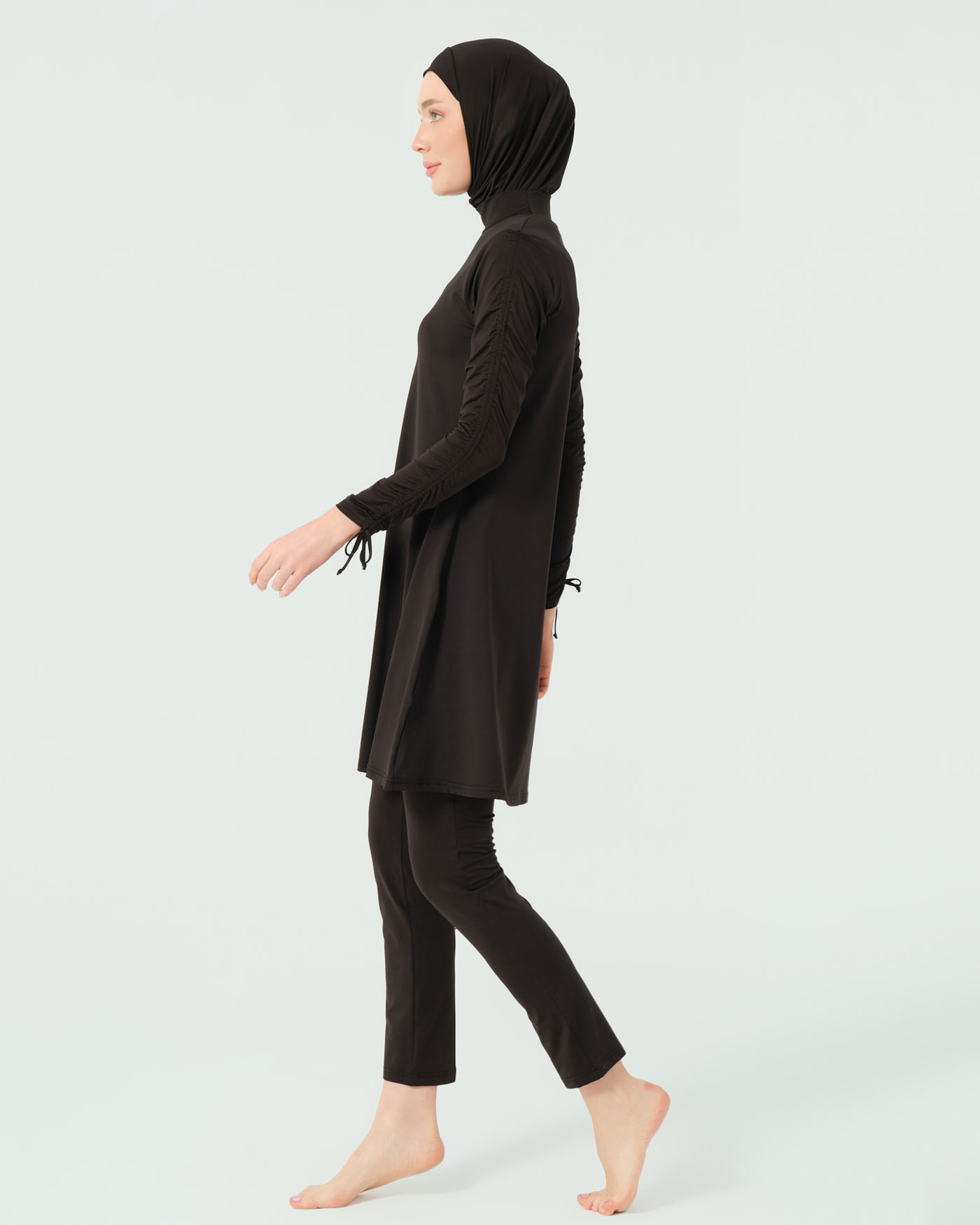 Muslim Swimsuit with hijab - Black - 3