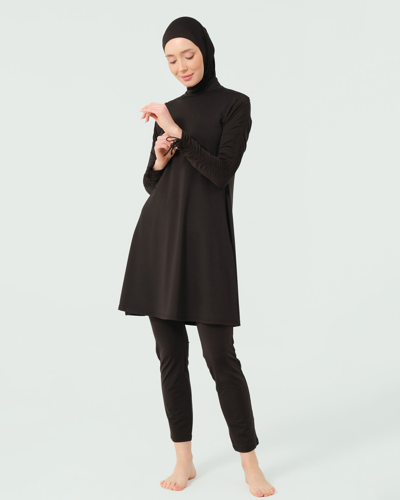 Muslim Swimsuit with hijab - Black - 2