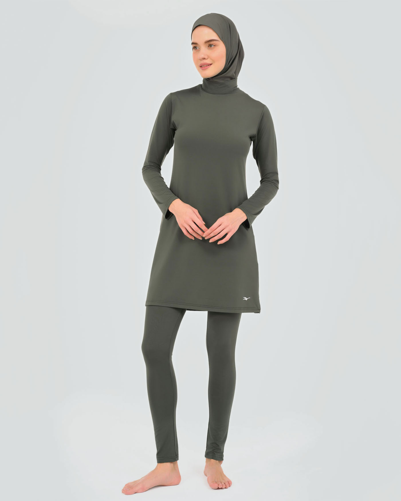 Muslim Swimsuit with hijab - Olive Green