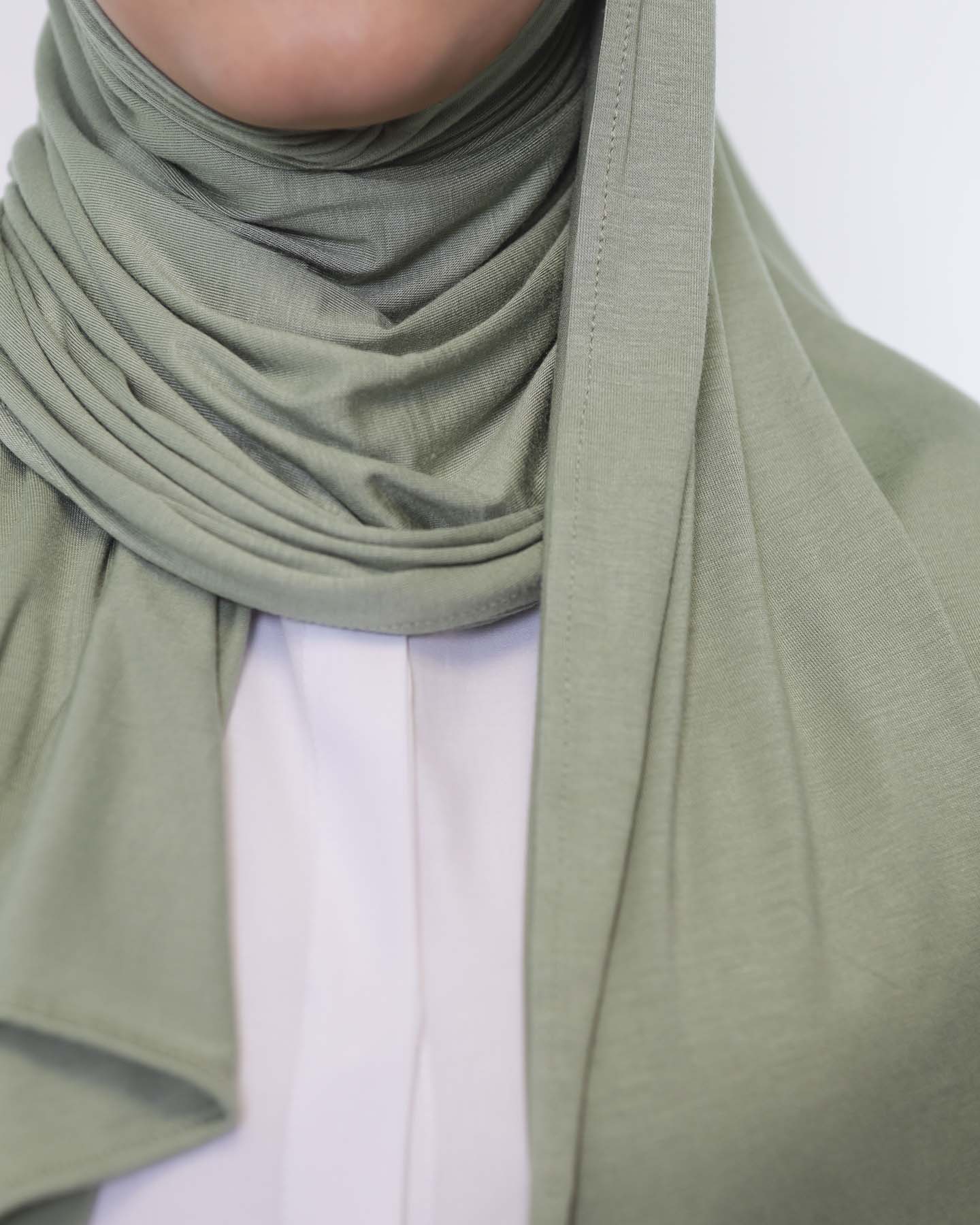 Premium Jersey Mini Hijab - Pistachio Green - 3