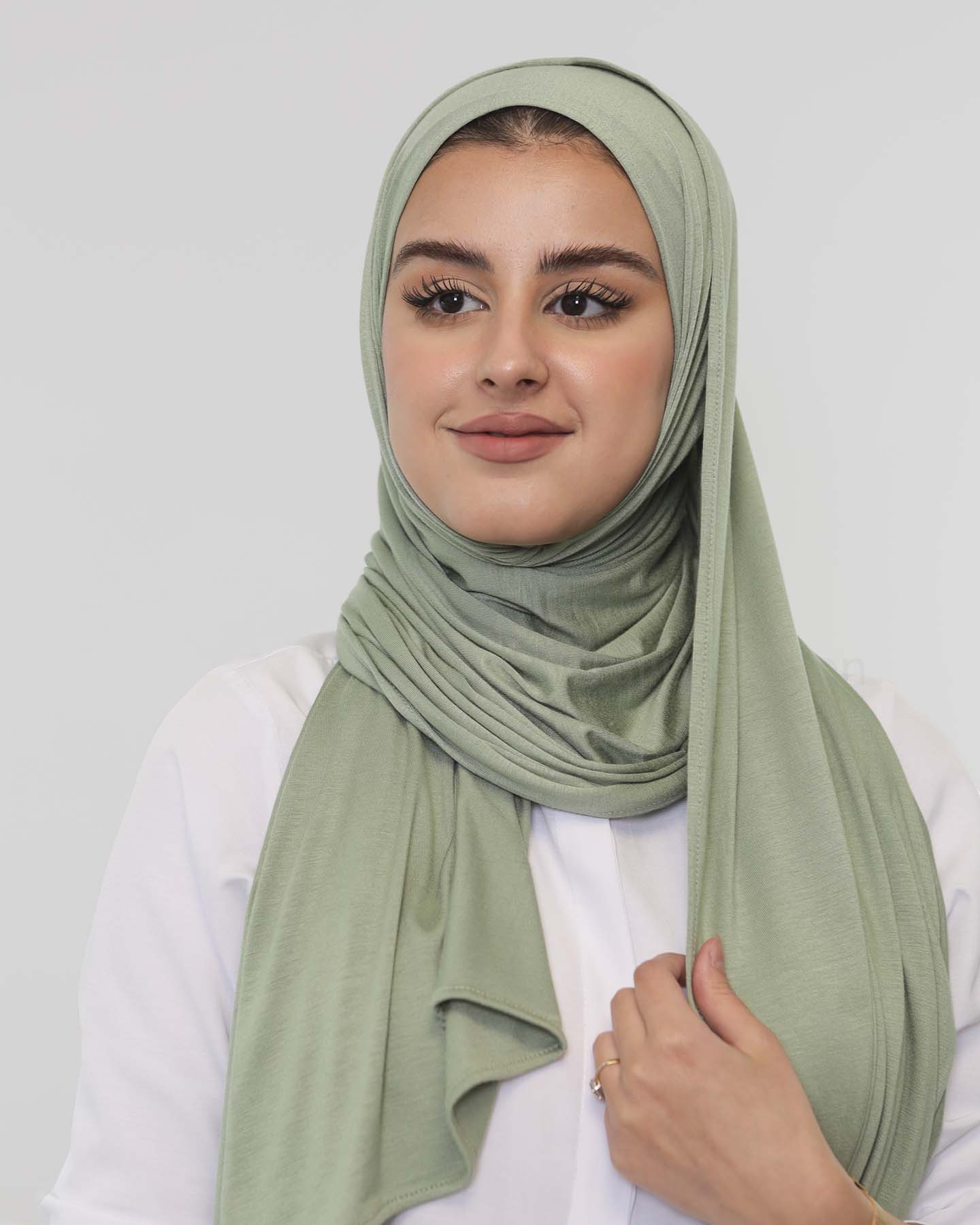 Premium Jersey Mini Hijab - Pistachio Green - 2