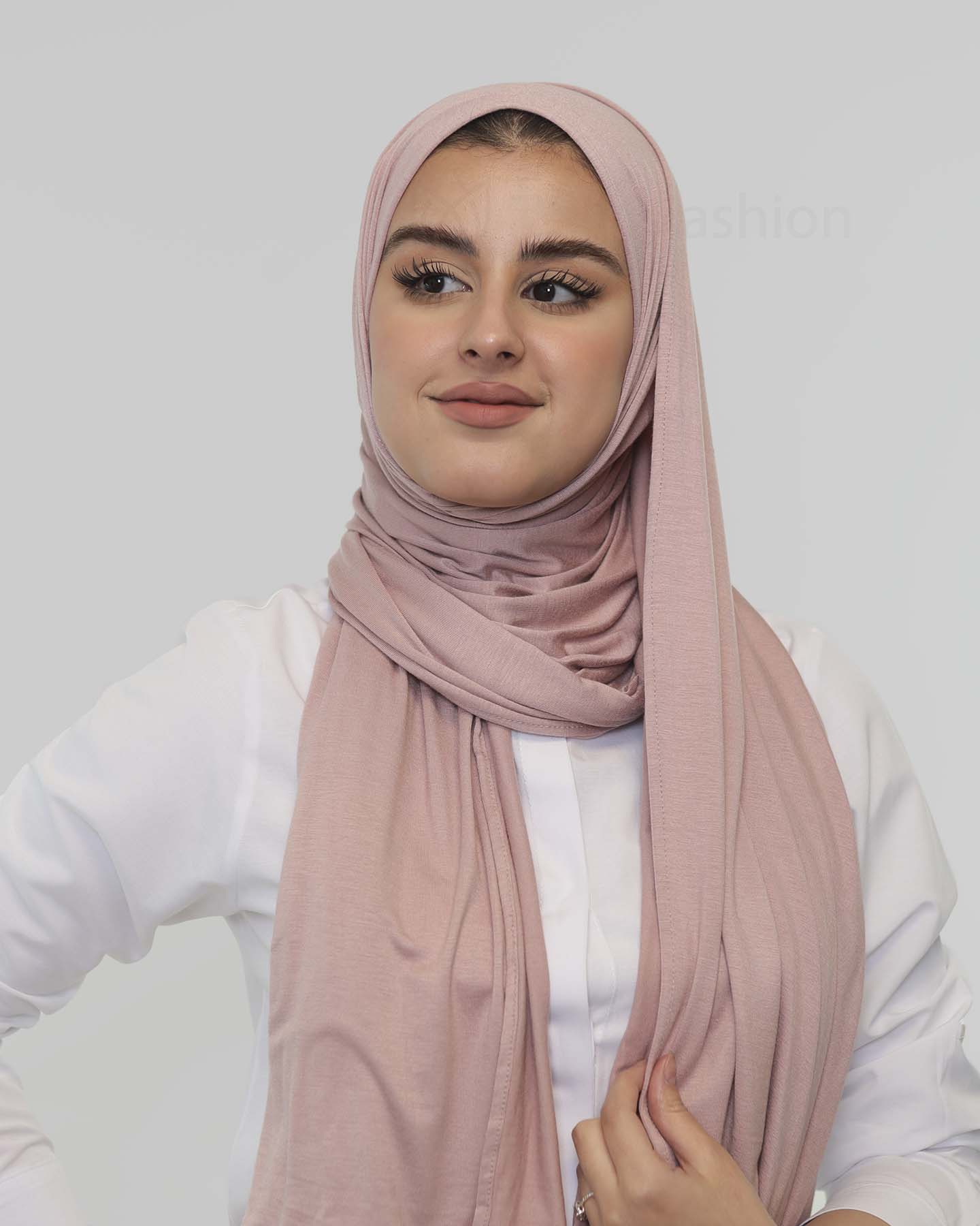 Premium Jersey Mini Hijab - Light Mauve - 2