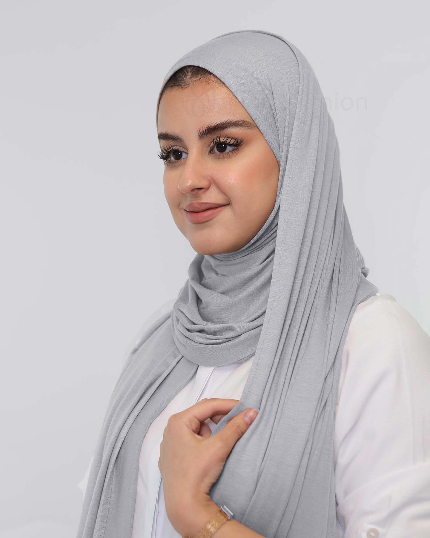 Premium Jersey Mini Hijab - Light Gray