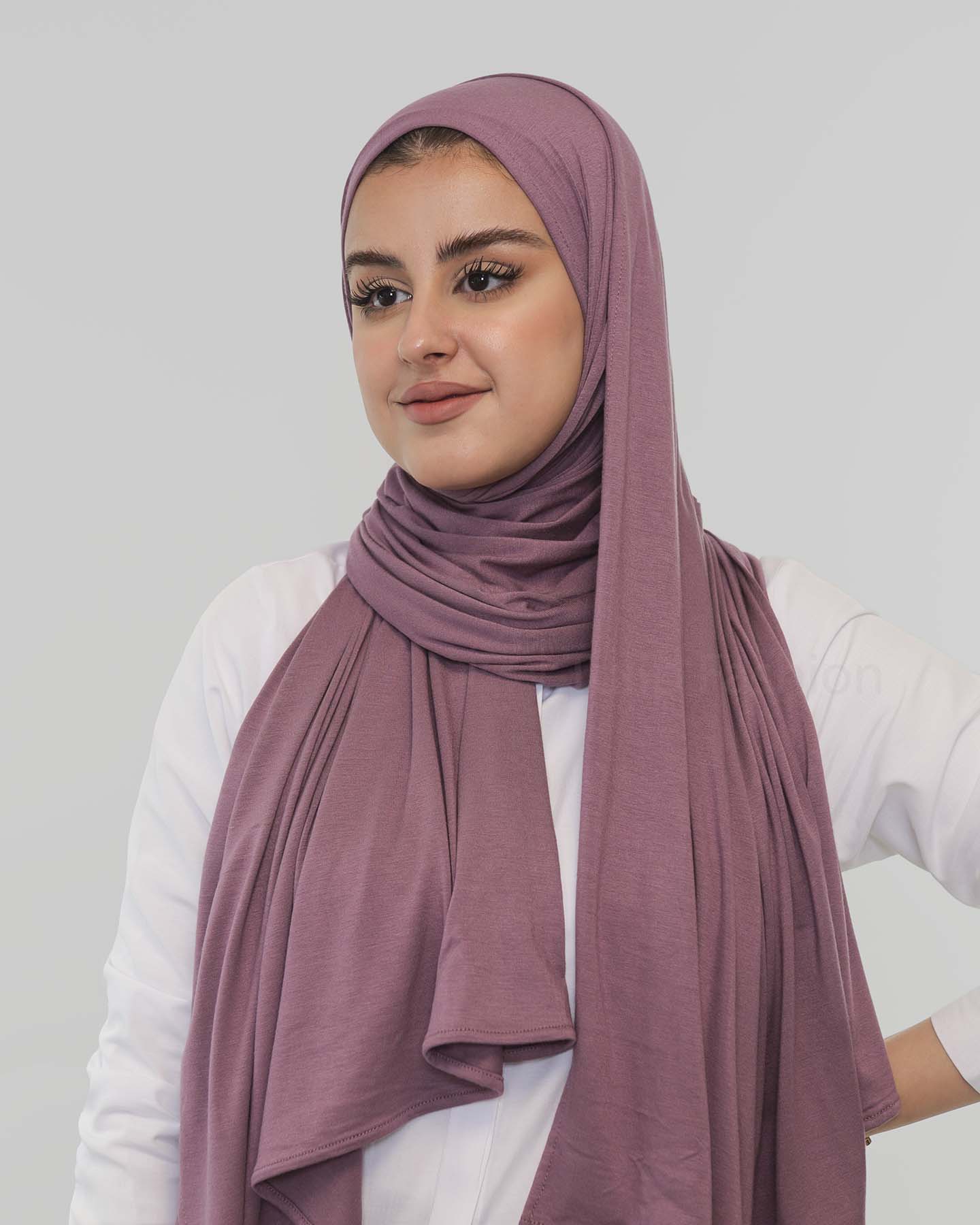 Premium Jersey Mini Hijab - Mauve - 3