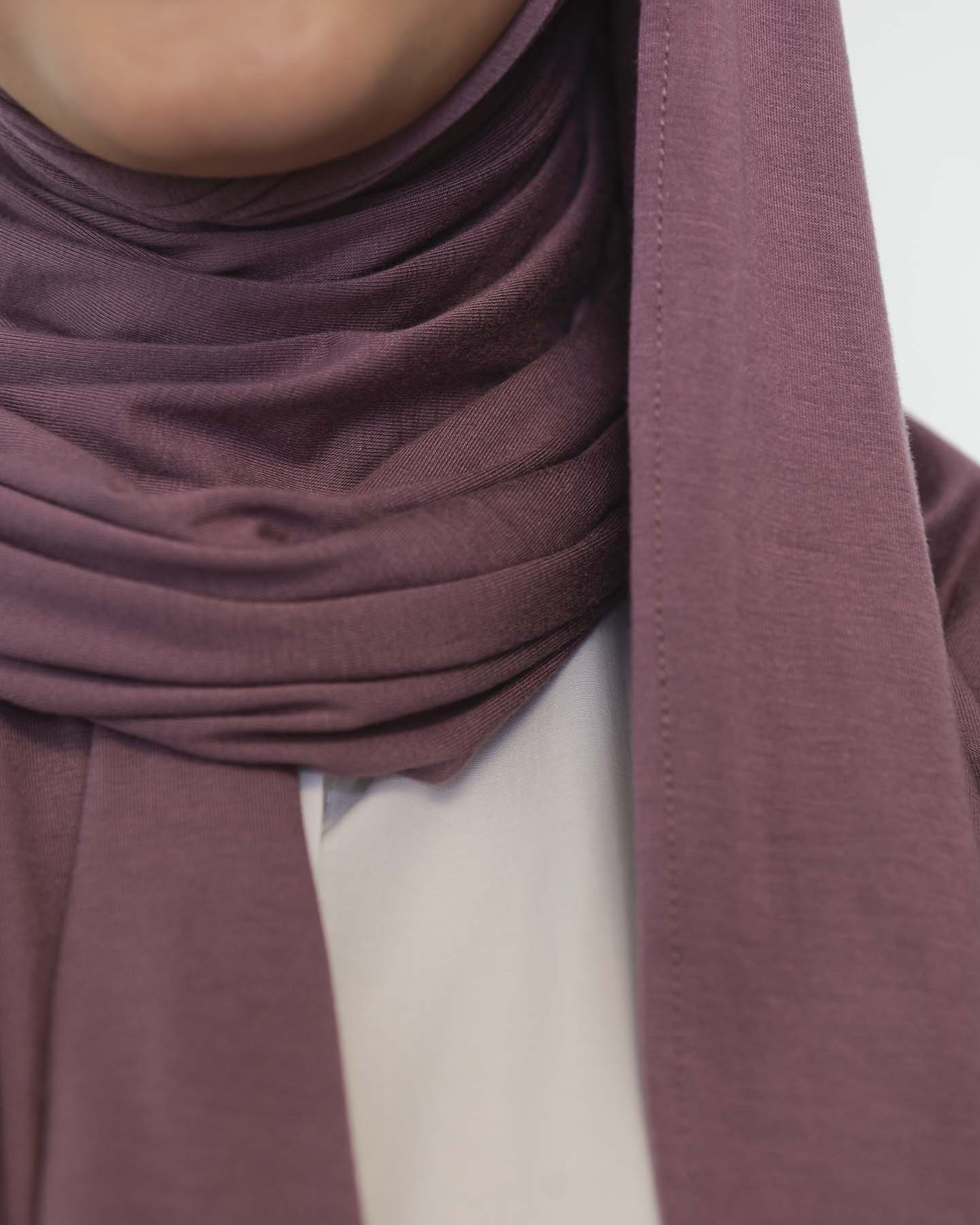 Premium Jersey Mini Hijab - Purple - 2