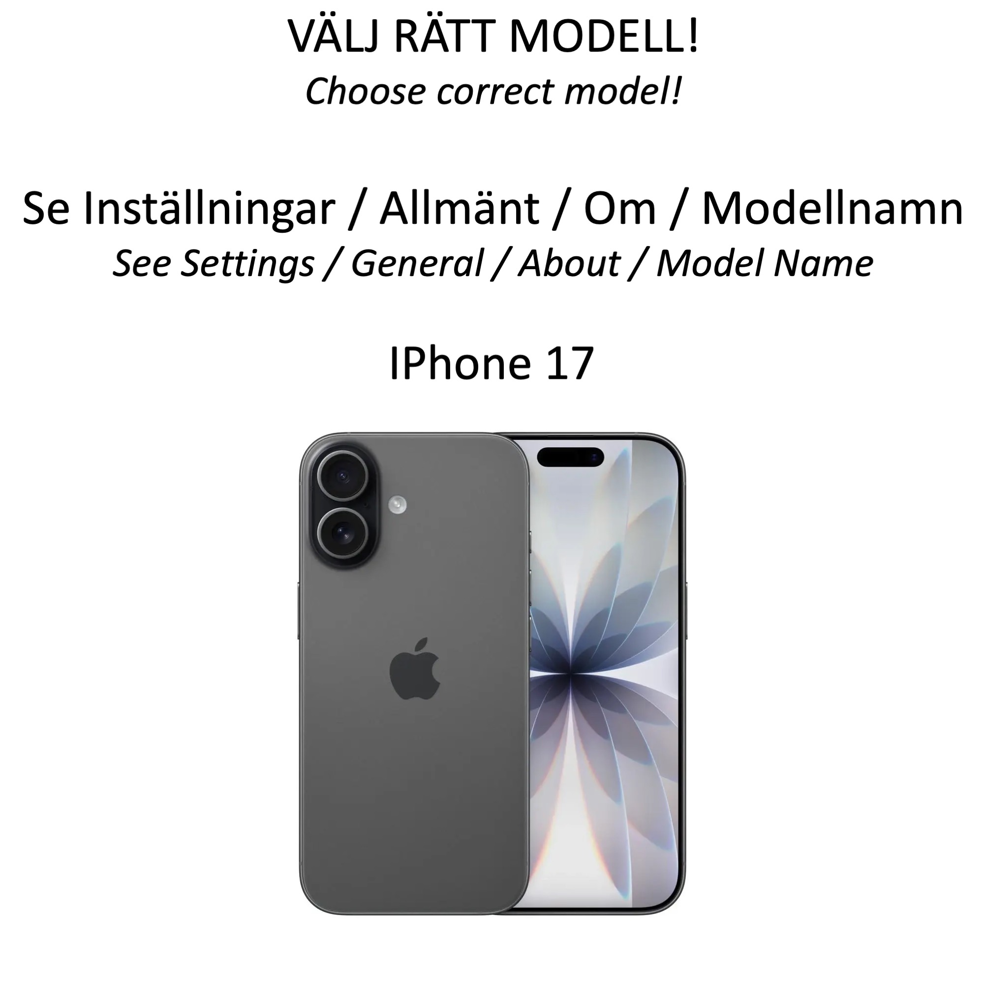 Iphone 17 skal mobilskal silikon / TPU - VÄLJ: - 2