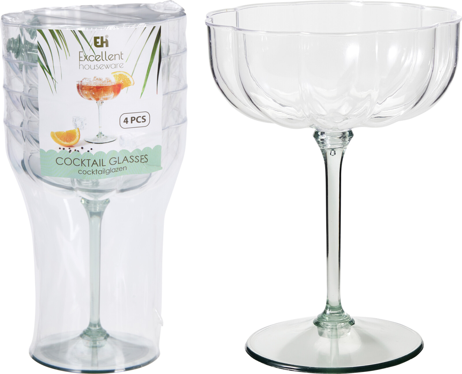 Cocktailglas i plast 240 ml - 4st