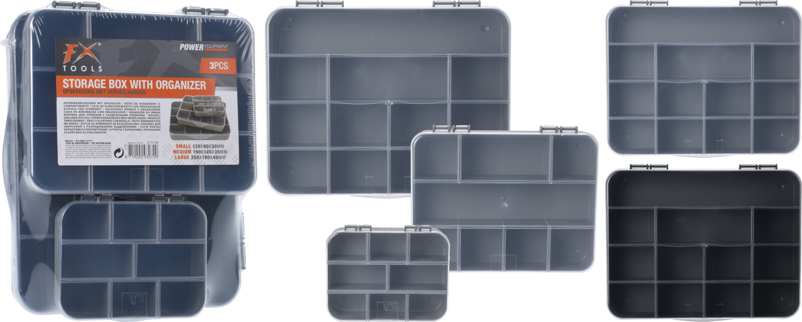 Förvaringslådor set 3 st