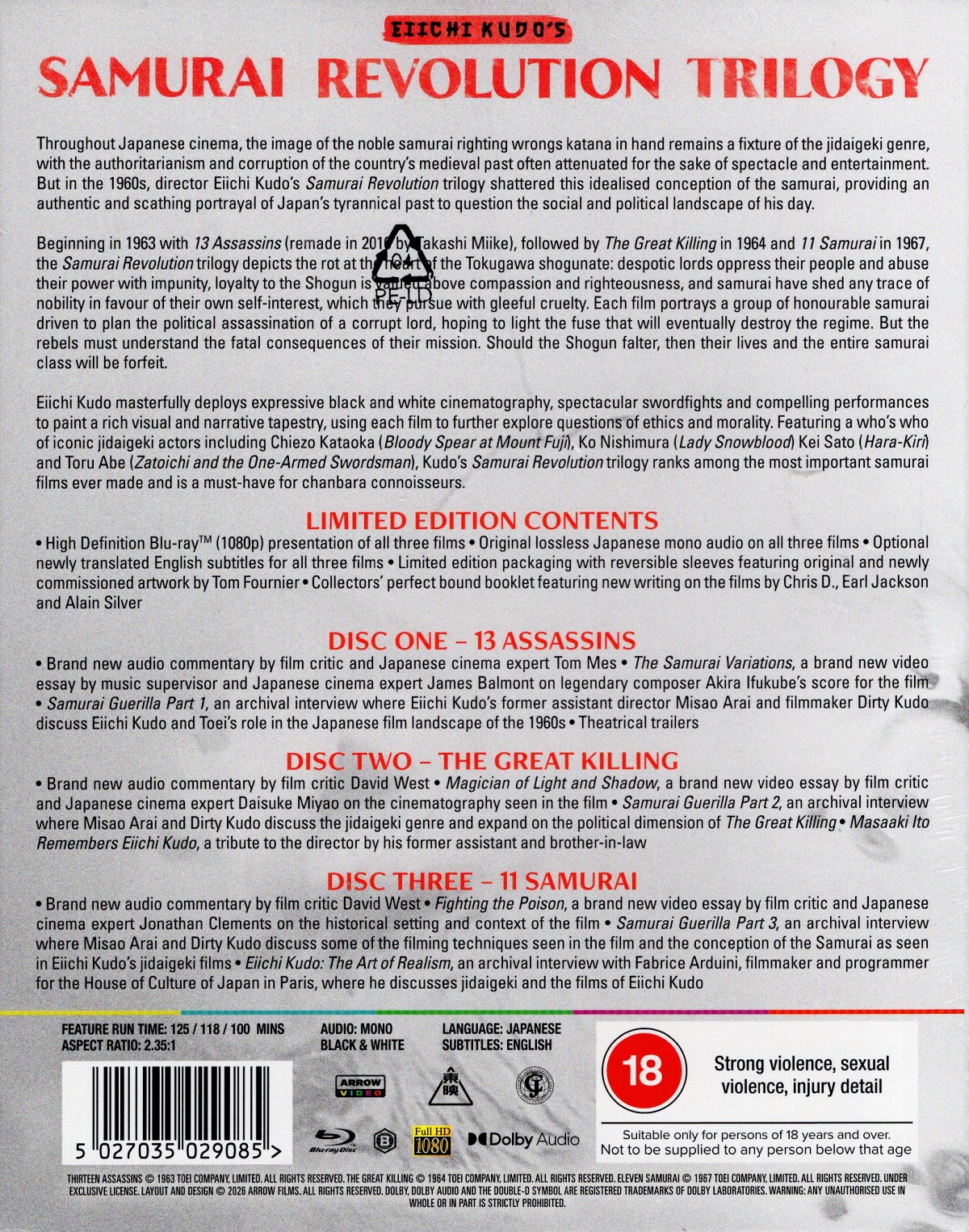 Eiichi Kudo's Samurai Revolution Trilogy (Limited Edition) (ej svensk text) (Blu-ray) - 2