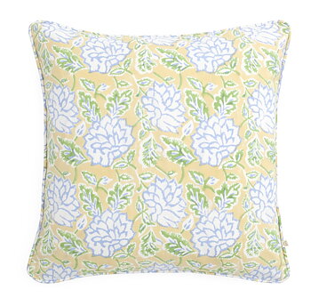 Chamois Kuddfodral Dahlia Yellow & Green - 50x50cm