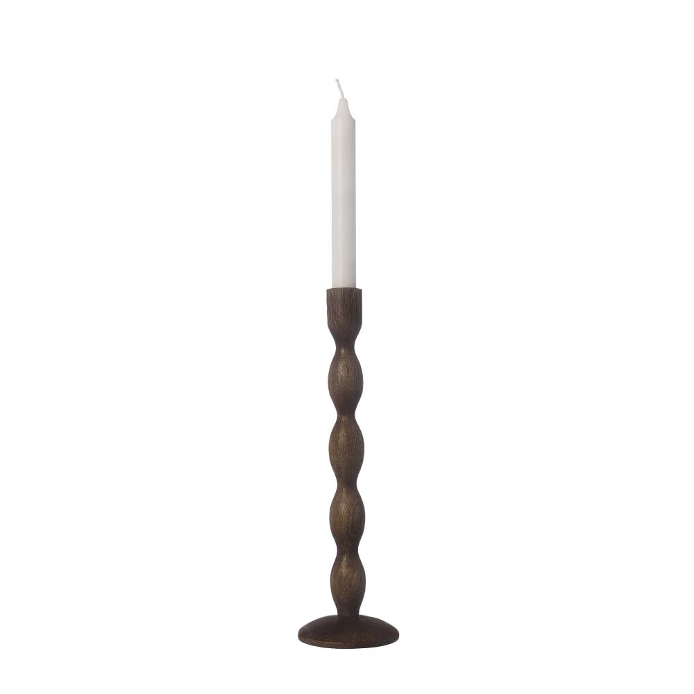 ERNST Ljusstake i mörkt trä (Höjd: 31cm)