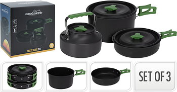 Kastrullset i aluminium – 3 delar