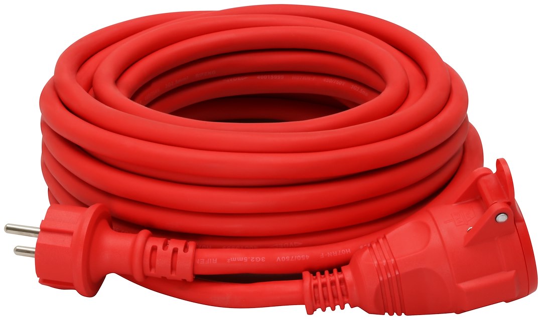 Skarvkabel 1-fas, 20 m, 3G2,5 mm², IP44