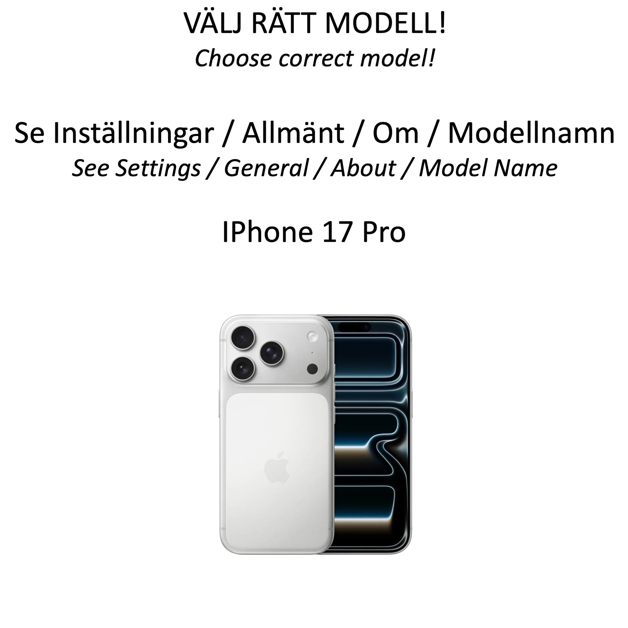 Iphone 17 Pro skal mobilskal silikon / TPU - VÄLJ: - 2