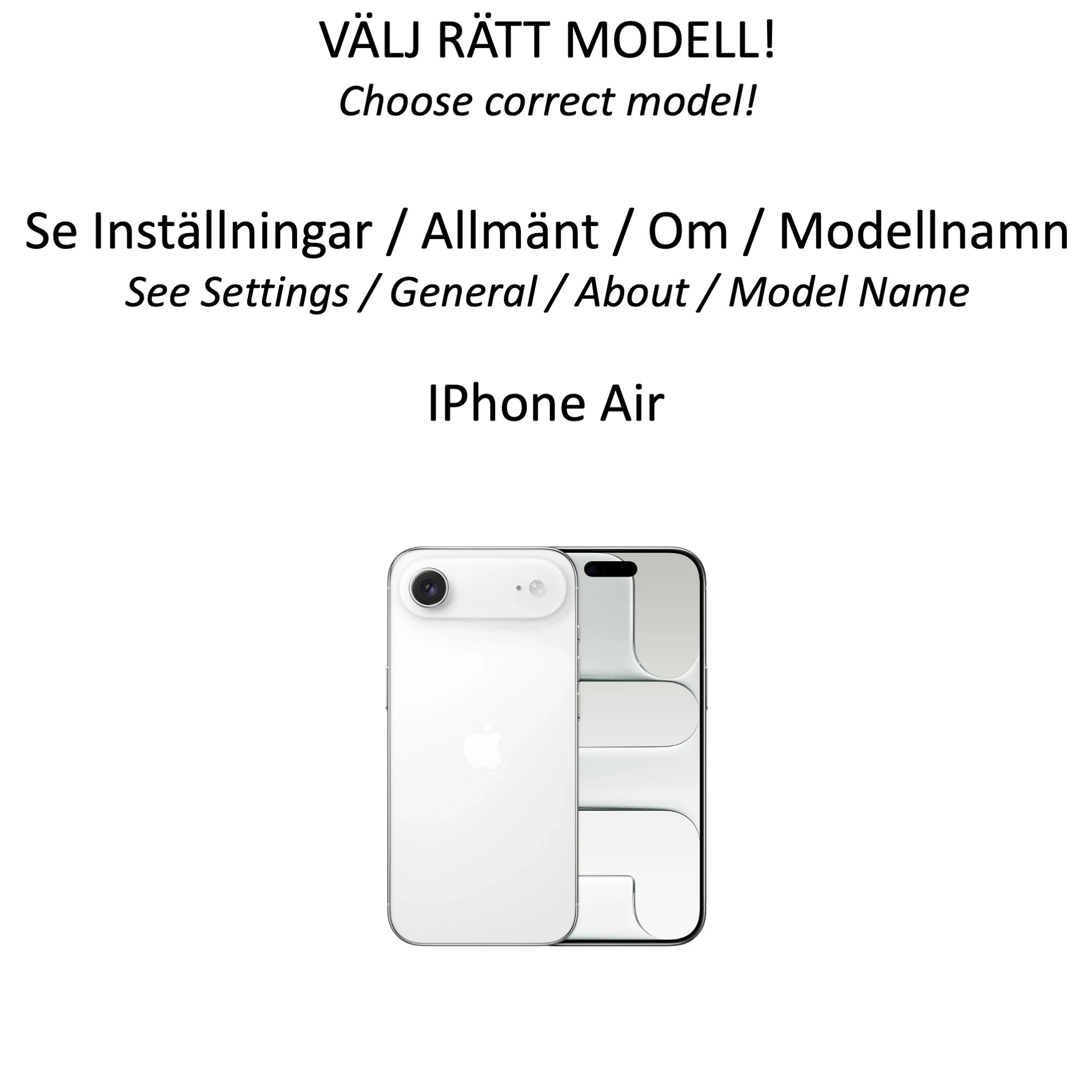 Iphone Air skal mobilskal silikon / TPU - VÄLJ: - 2