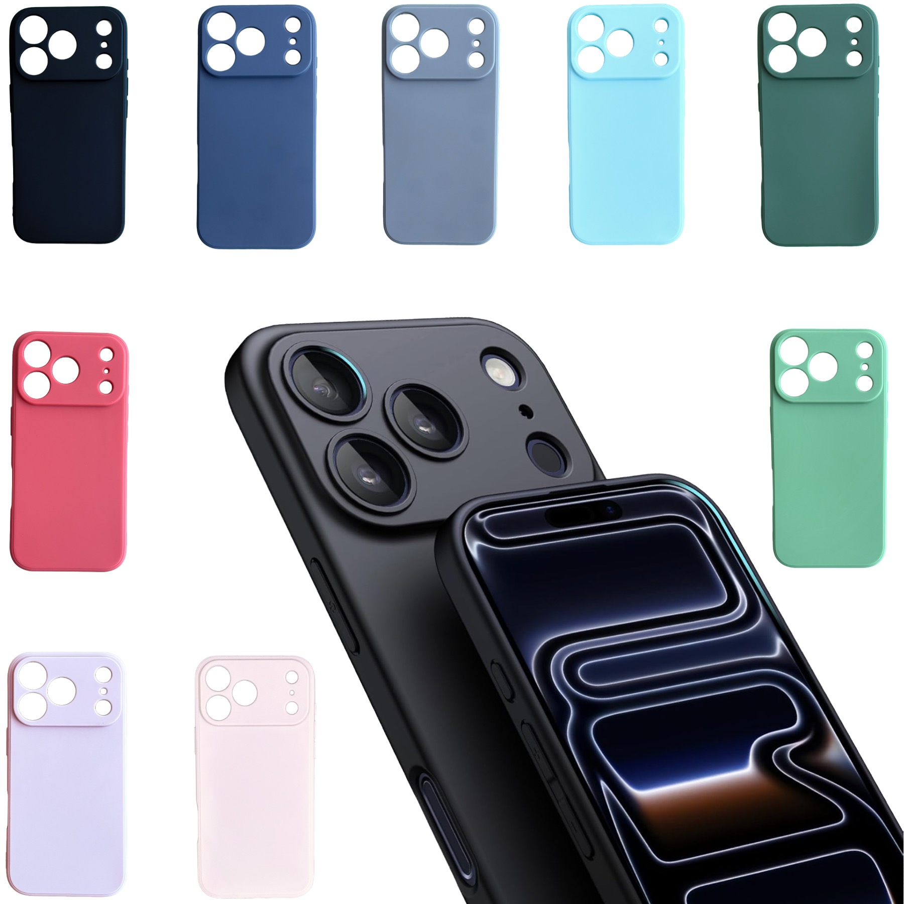 Iphone 17 Pro Max skal mobilskal silikon / TPU - VÄLJ: