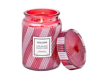 Voluspa Crushed Candy Cane Large Glass Jar