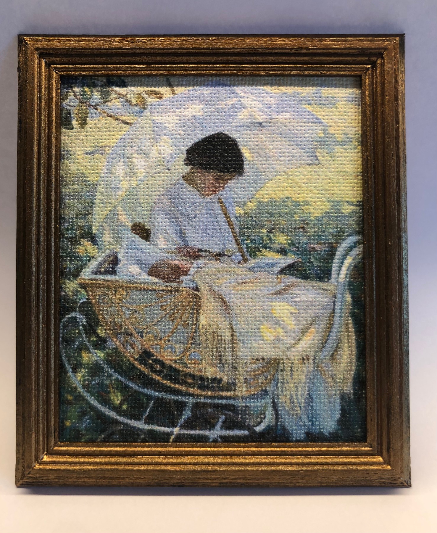 Painting in gold frame -Charlotte Jagter- foreign crafts