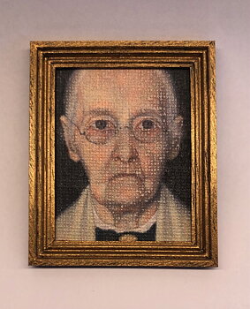 Painting in gold frame -Charlotte Jagter- foreign crafts
