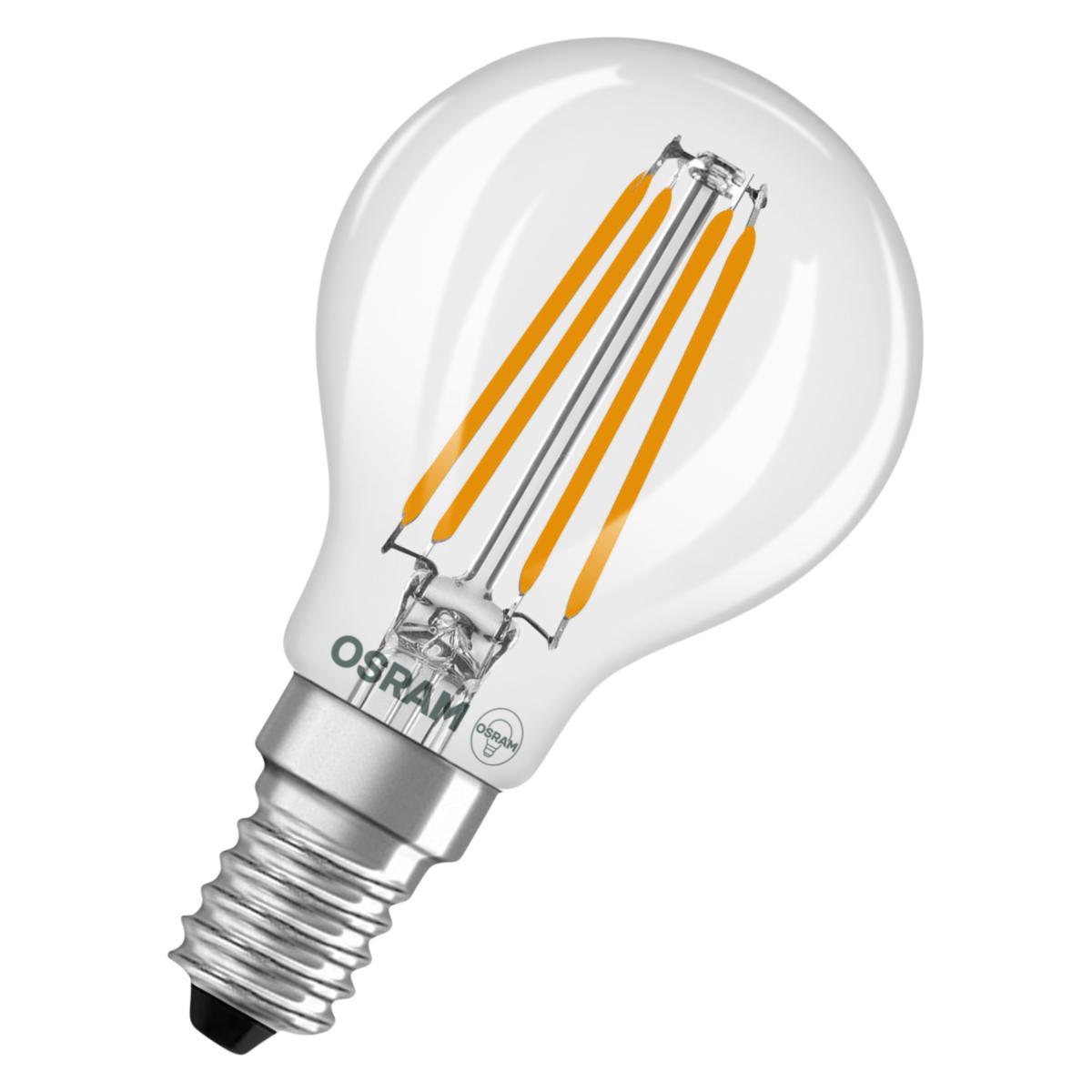 LED-lampa, klot 470LM 3.4W 827 KLAR E14