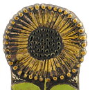 Lisa Larson (1963) Spectacular Sunflower Wall Plaque 28 cm (3)