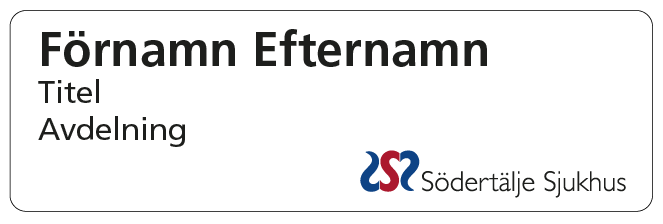 Namnskylt Södertälje Sjukhus
