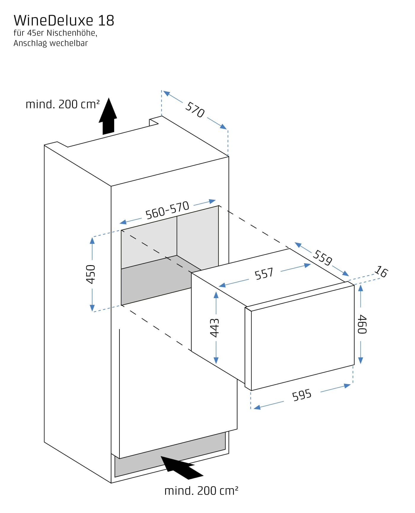Caso WineDeluxe E 18 - för inbyggnad - 3