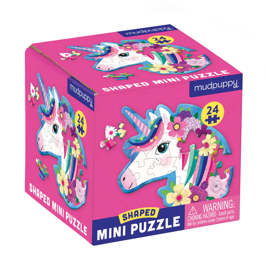 Unicorn 24 Piece Shaped Mini Puzzle 