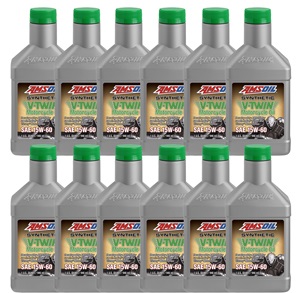 AMSOIL 15W-60  100% Synthetic  INDIAN V-Twin Motorcycle Oil  MSVQT-EA/ (DB60QT) - 2