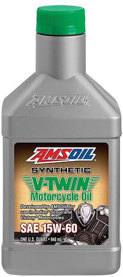 AMSOIL 15W-60  100% Synthetic  INDIAN V-Twin Motorcycle Oil  MSVQT-EA/ (DB60QT)